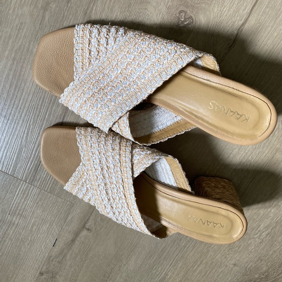 Kaanas woven block heel sandals - Picture 2 of 4